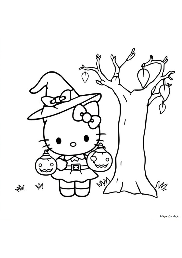 Hello Kitty Halloween Desenhos Para Colorir Para Imprimir