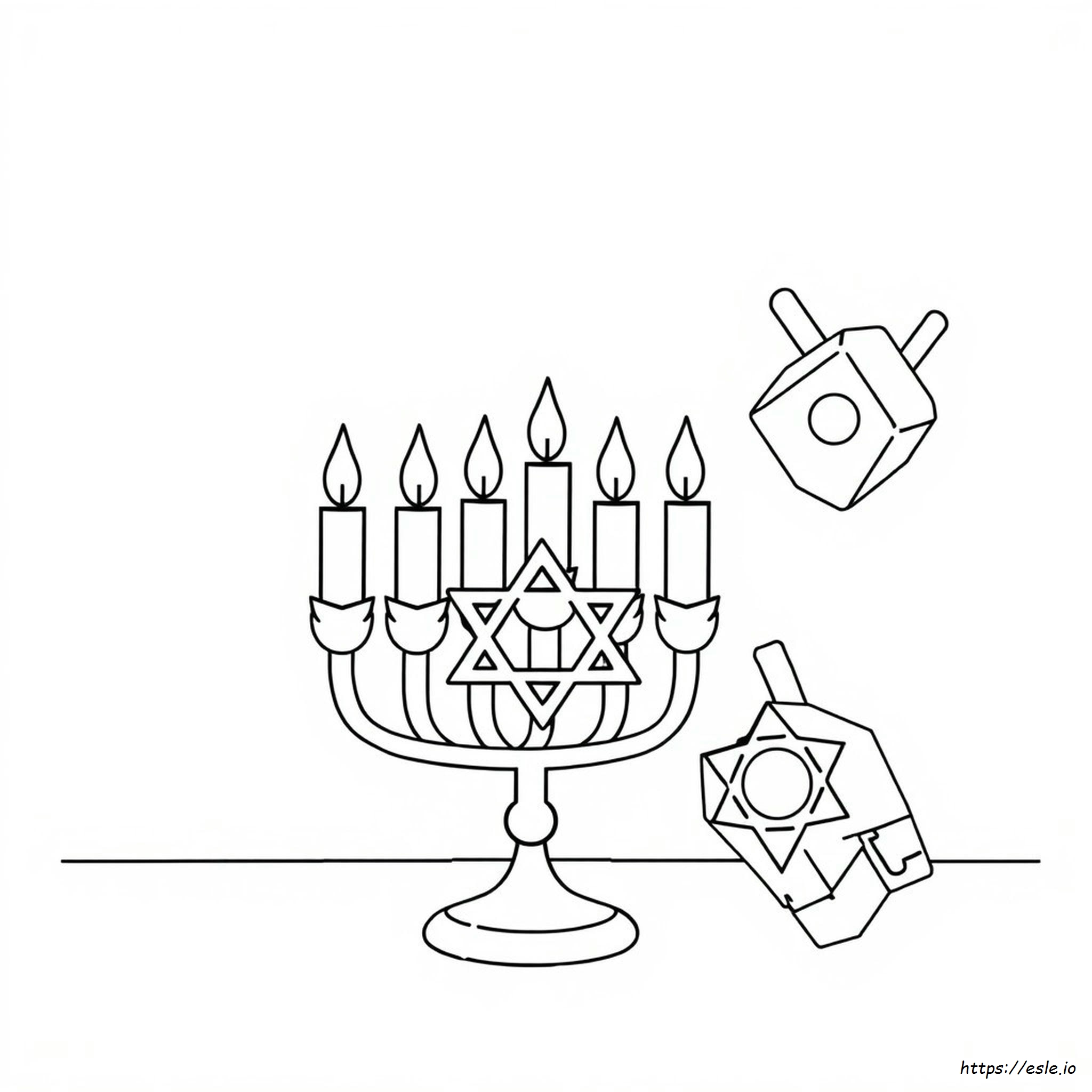 Printable Kindergarten Hanukkah Coloring Pages