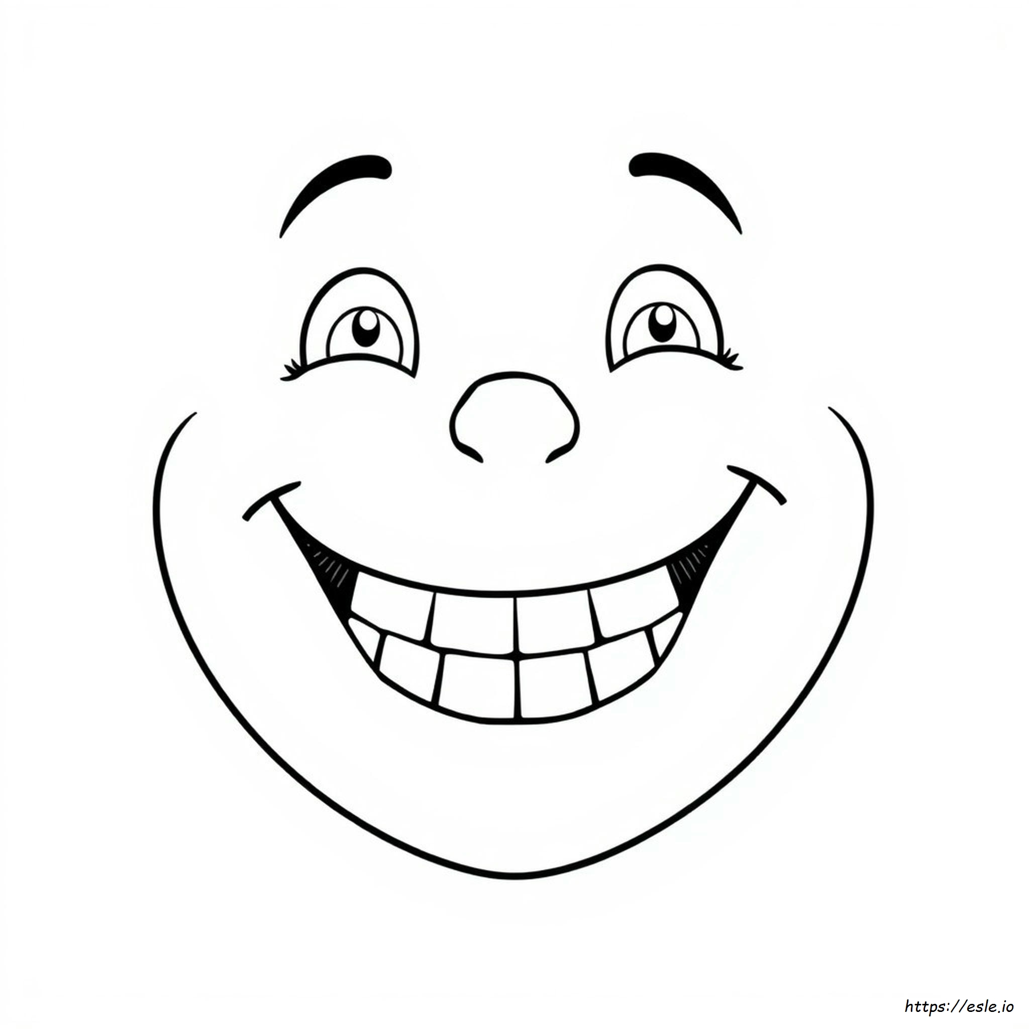 Smile With Teeth Coloring Page
