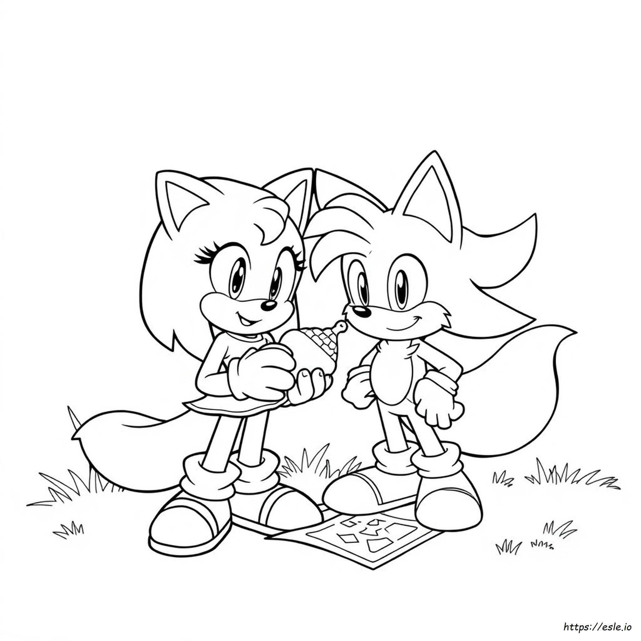 Mewarnai Gambar Sonic Dan Knuckles - Gratis