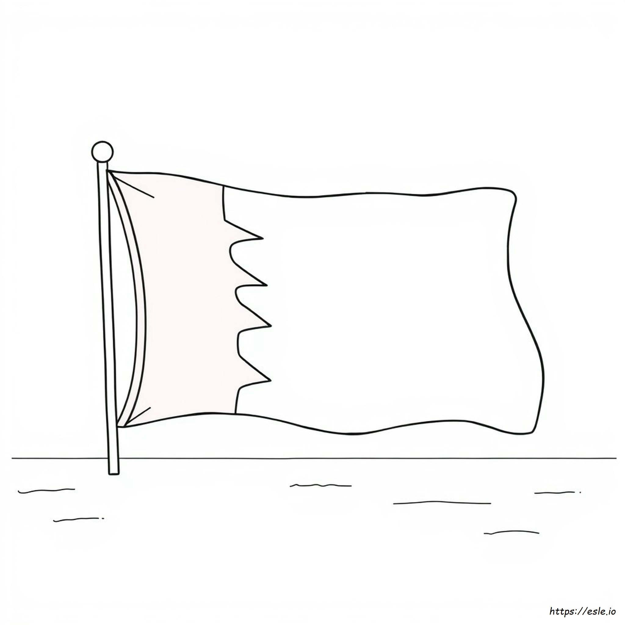 Bendera Qatar Gambar Mewarnai