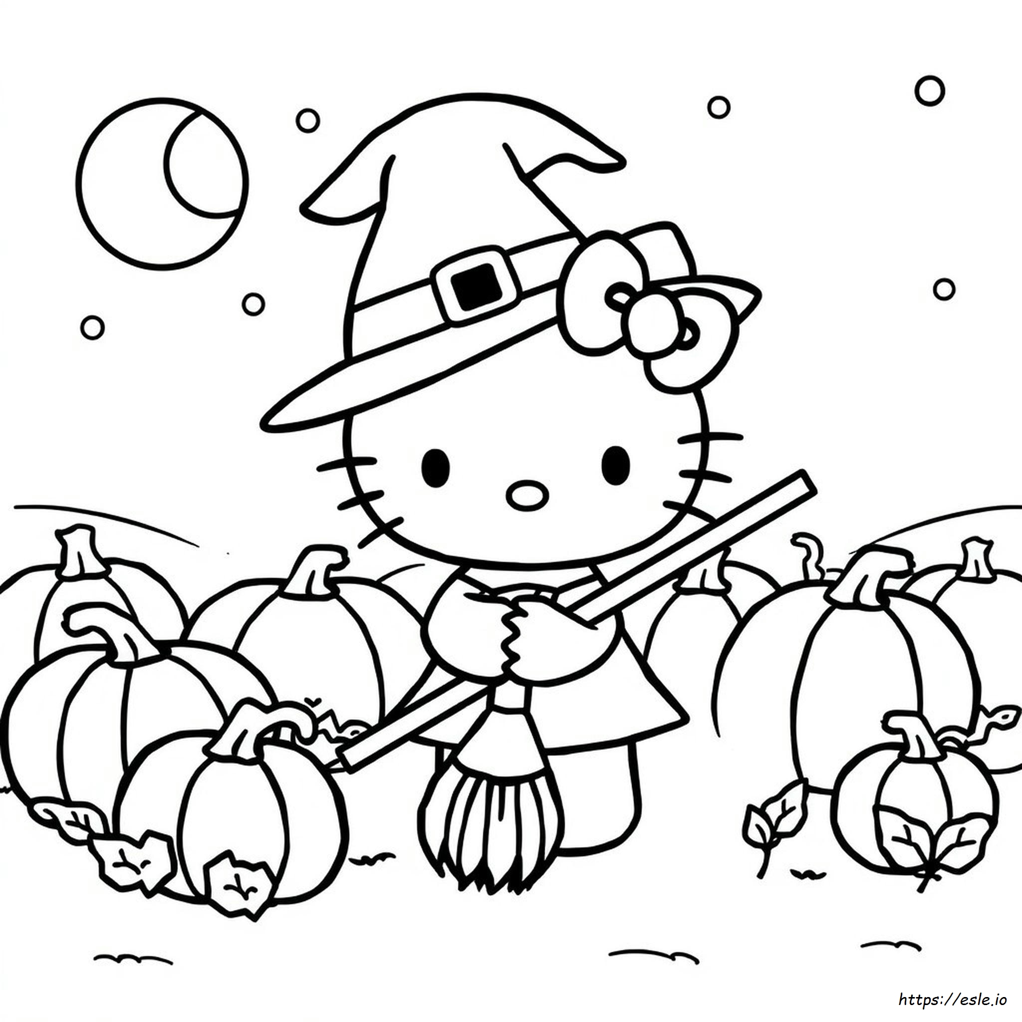 Free Printable Hello Kitty Halloween Coloring Pages