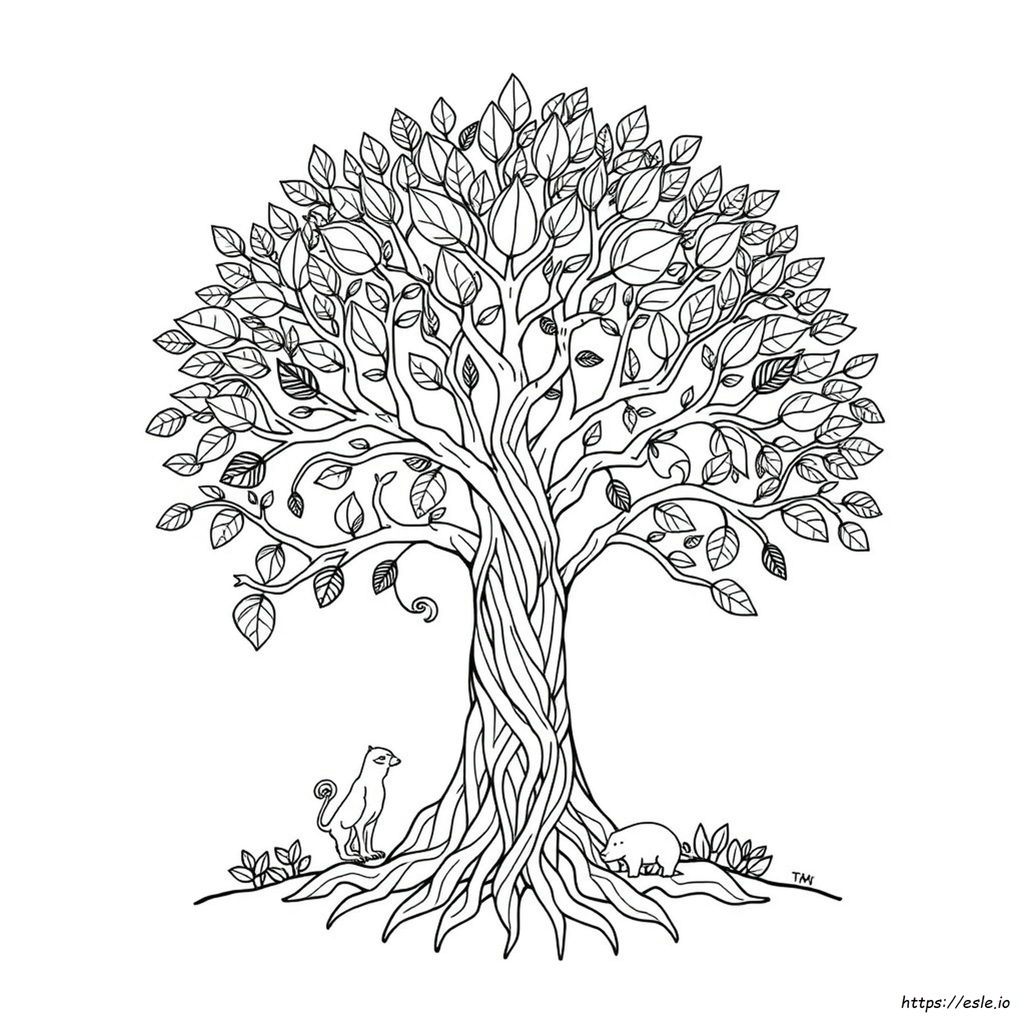 Coloriages Gratuits À Imprimer: L'arbre De Vie Pour Adultes