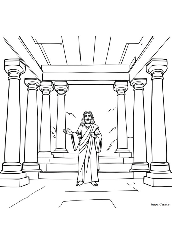 Jesus In The Temple At 12 Coloring Page