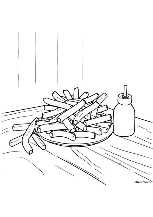 Patatas Fritas Para Colorear