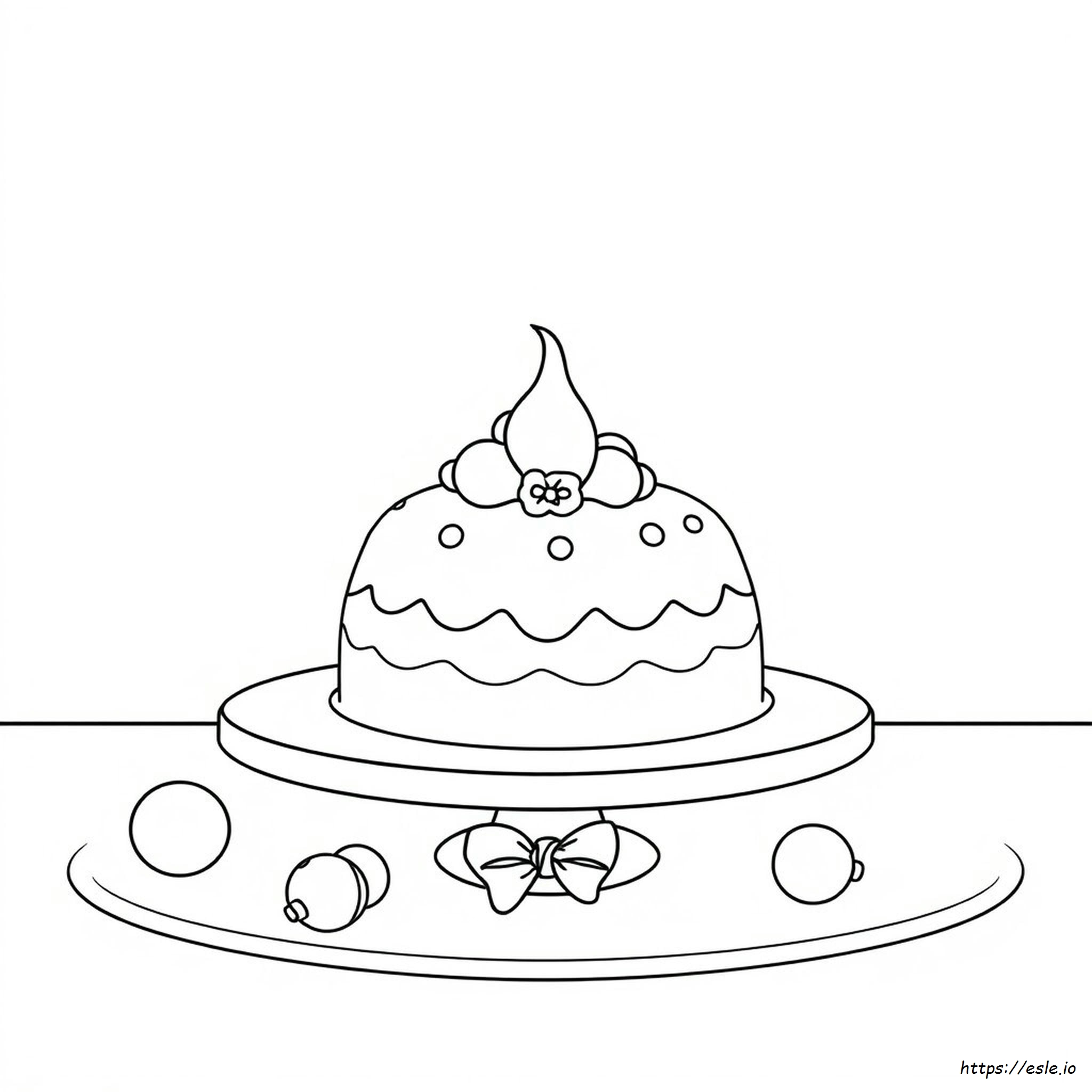Christmas Cake Colouring