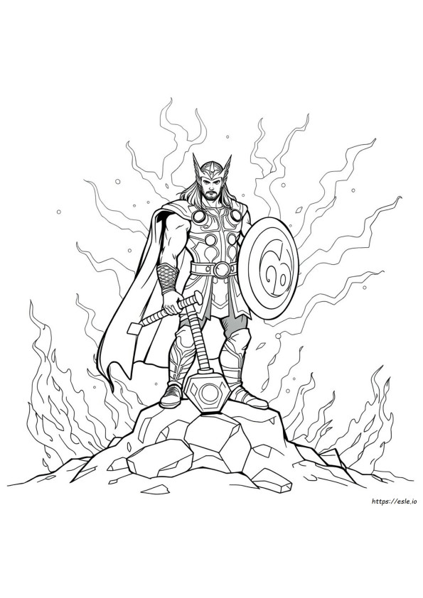 Végtelen Háború Thor Színező Oldalak