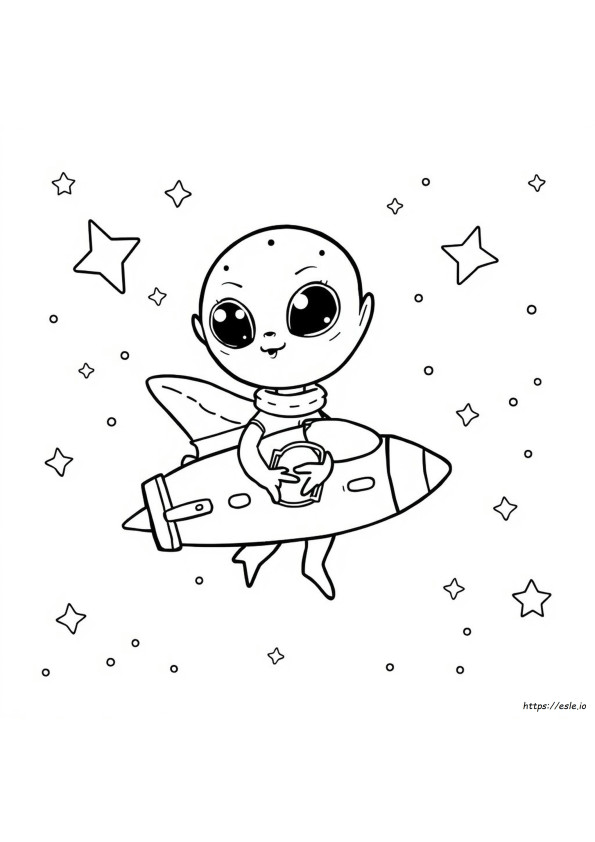 Cute Space Coloring Pages