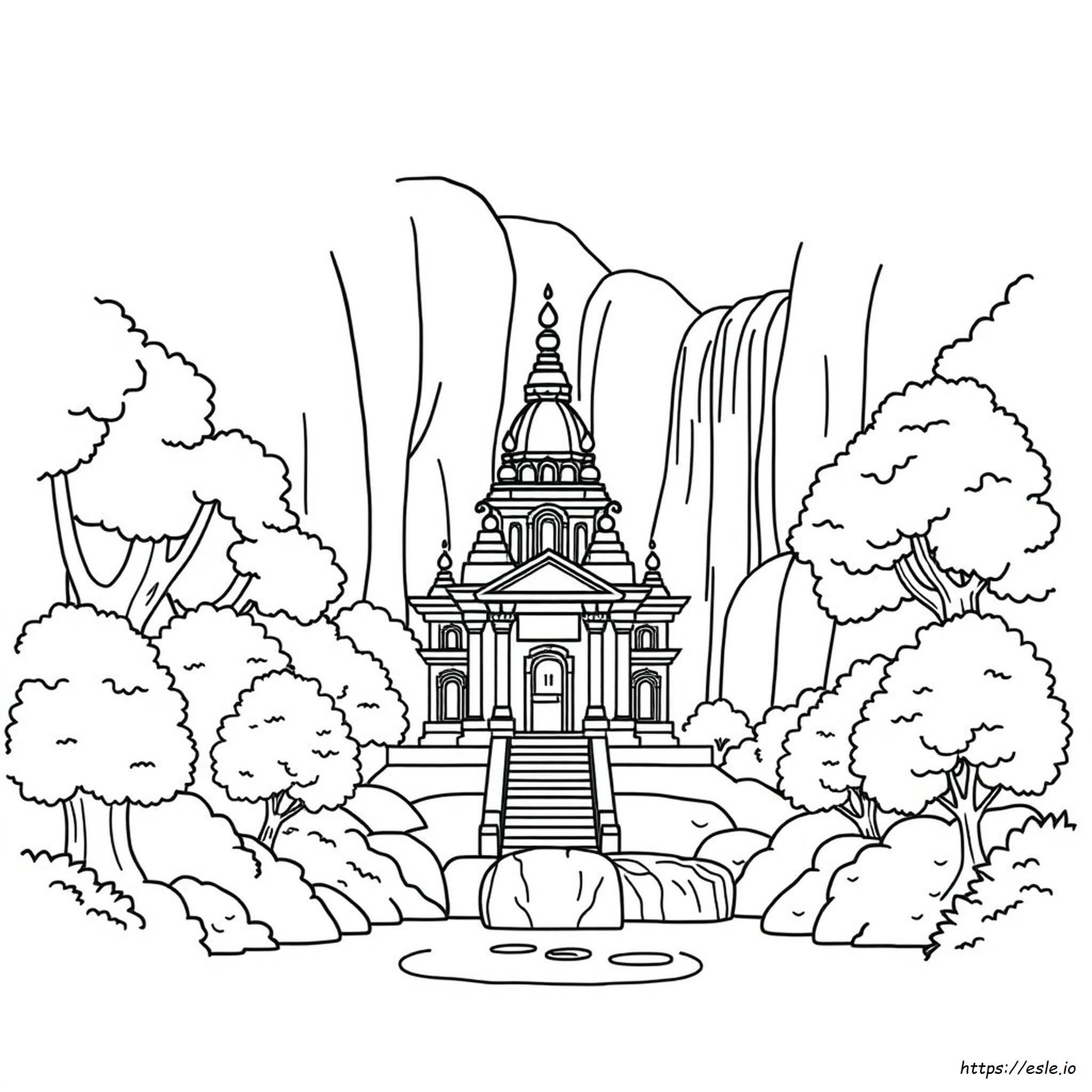 Templo Para Colorear