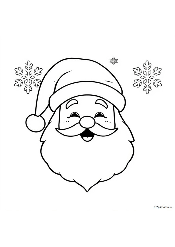 Santa Face Printable Coloring Pages
