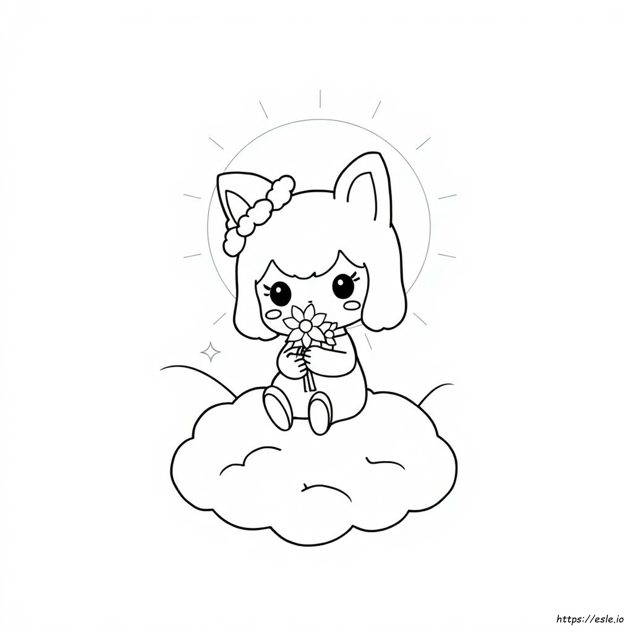 Gambar Mewarnai Kuromi Gratis