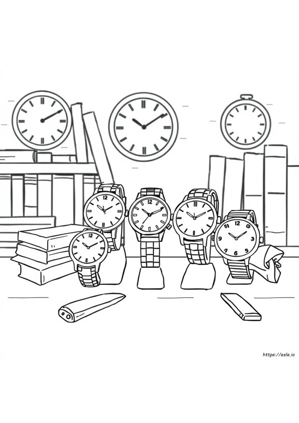 Horloge Kleurplaat