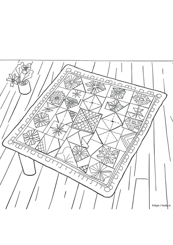 Dibujo De Edredón Para Colorear