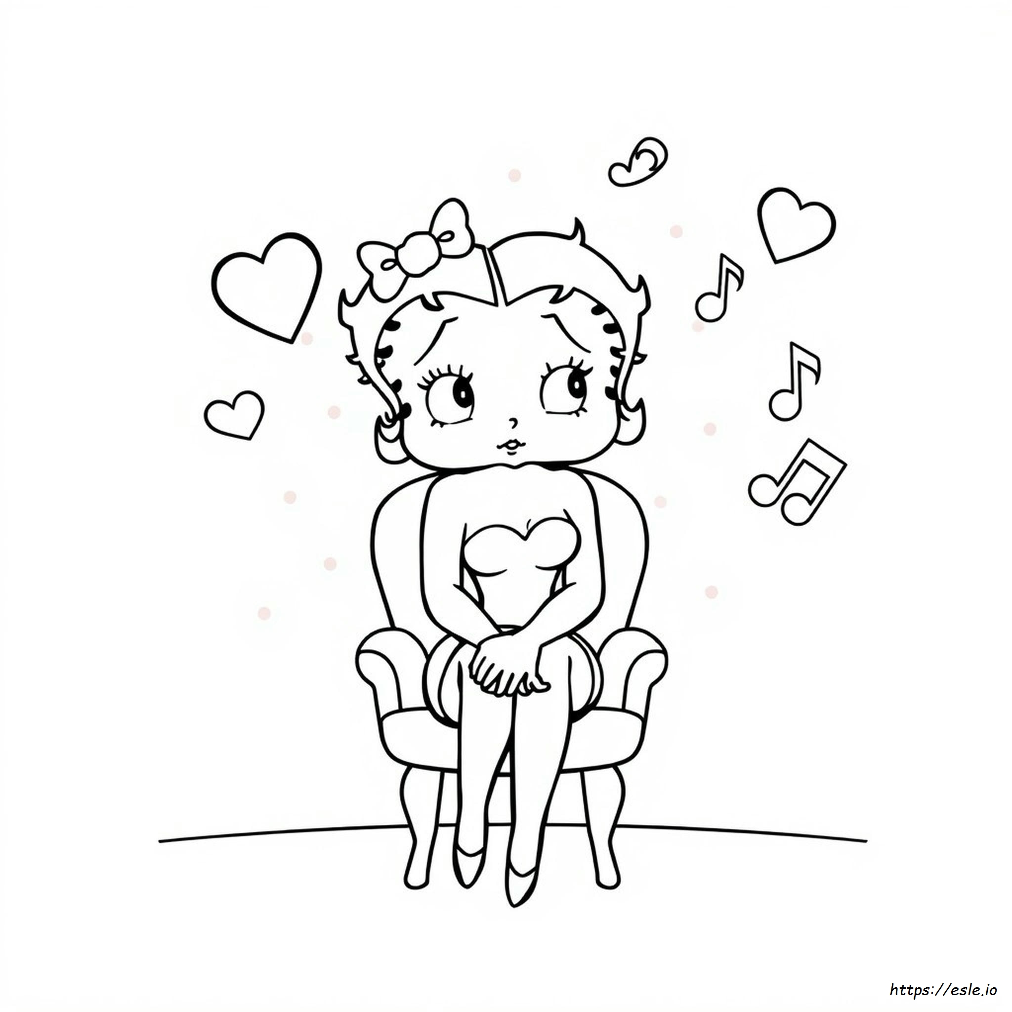 Betty Boop Ausmalbild - Zum Ausdrucken
