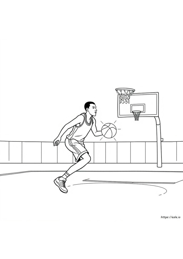 Gambar Mewarnai Bola Basket Nba