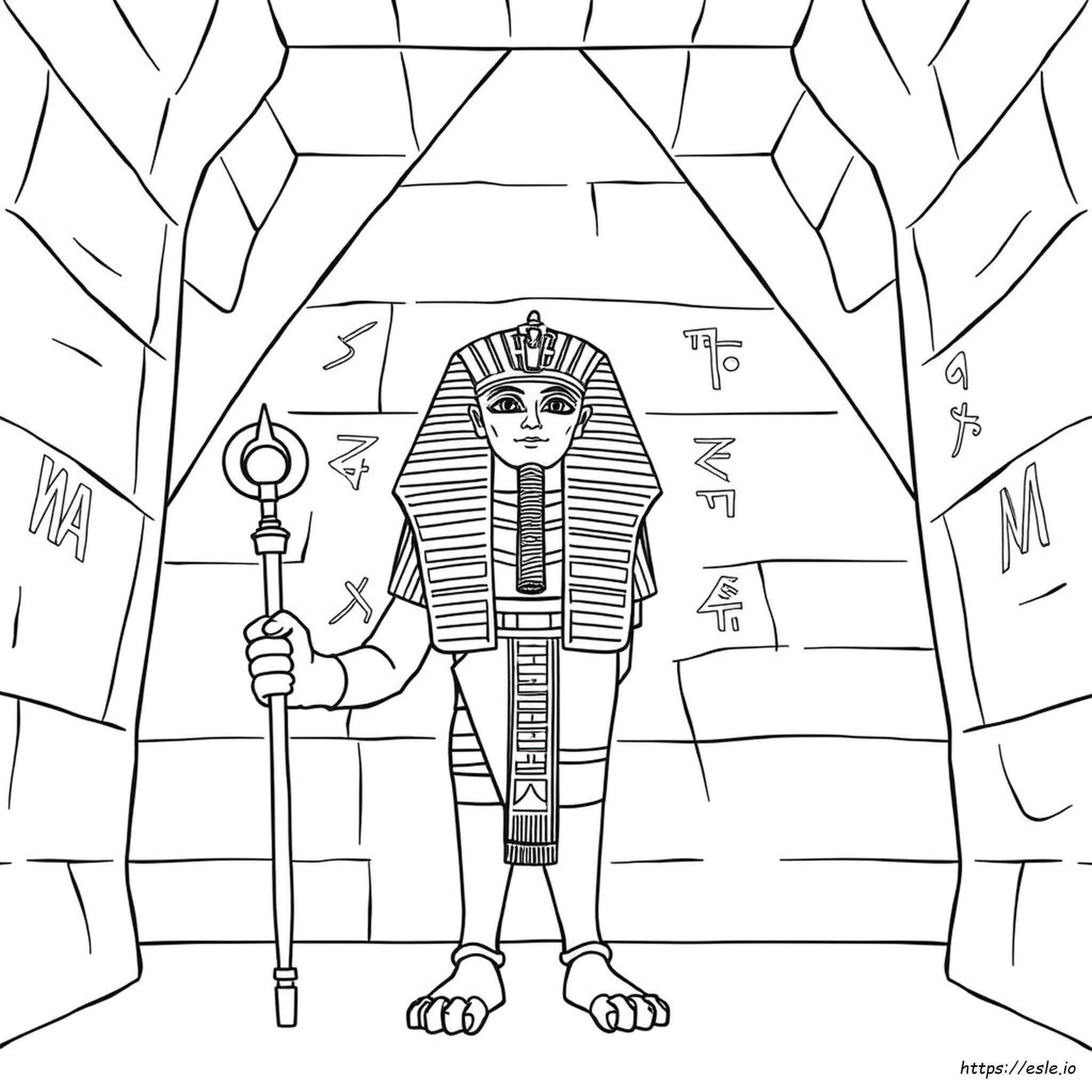 Tutankamon Para Colorear