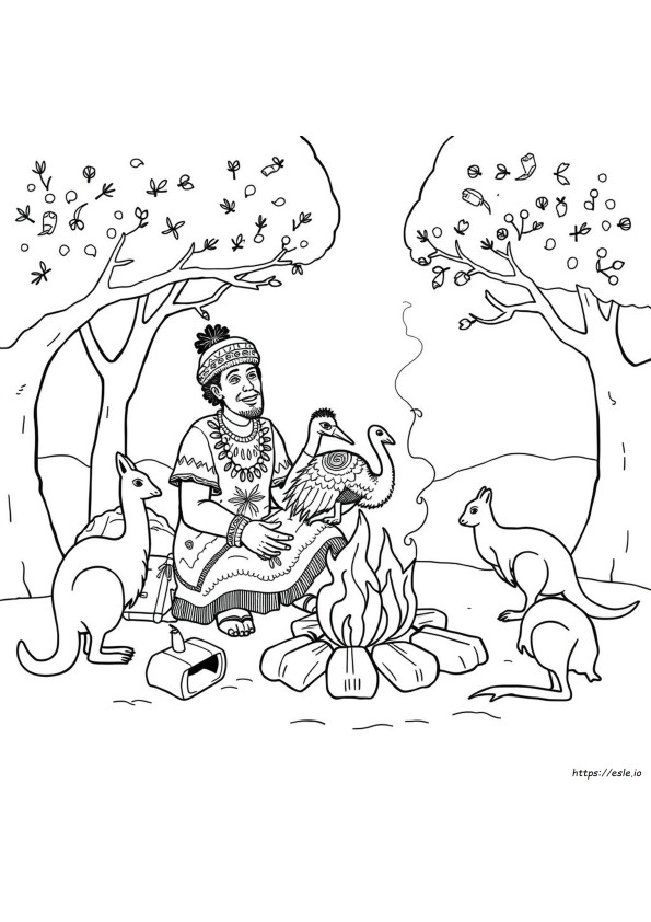 Aboriginal Animal Colouring In