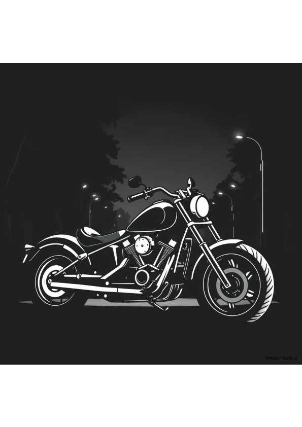 Schaduw Motorfiets Kleurplaat