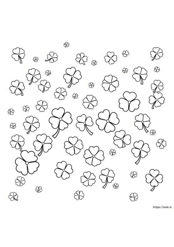 Patrón De Trébol Para Colorear
