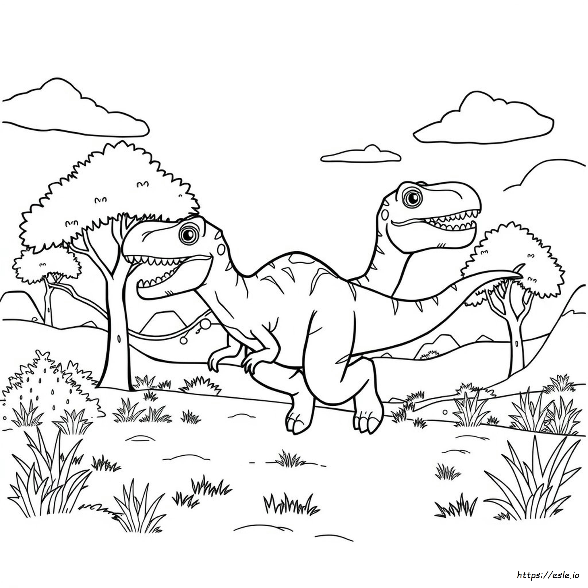 Dino Charge Coloring Pages
