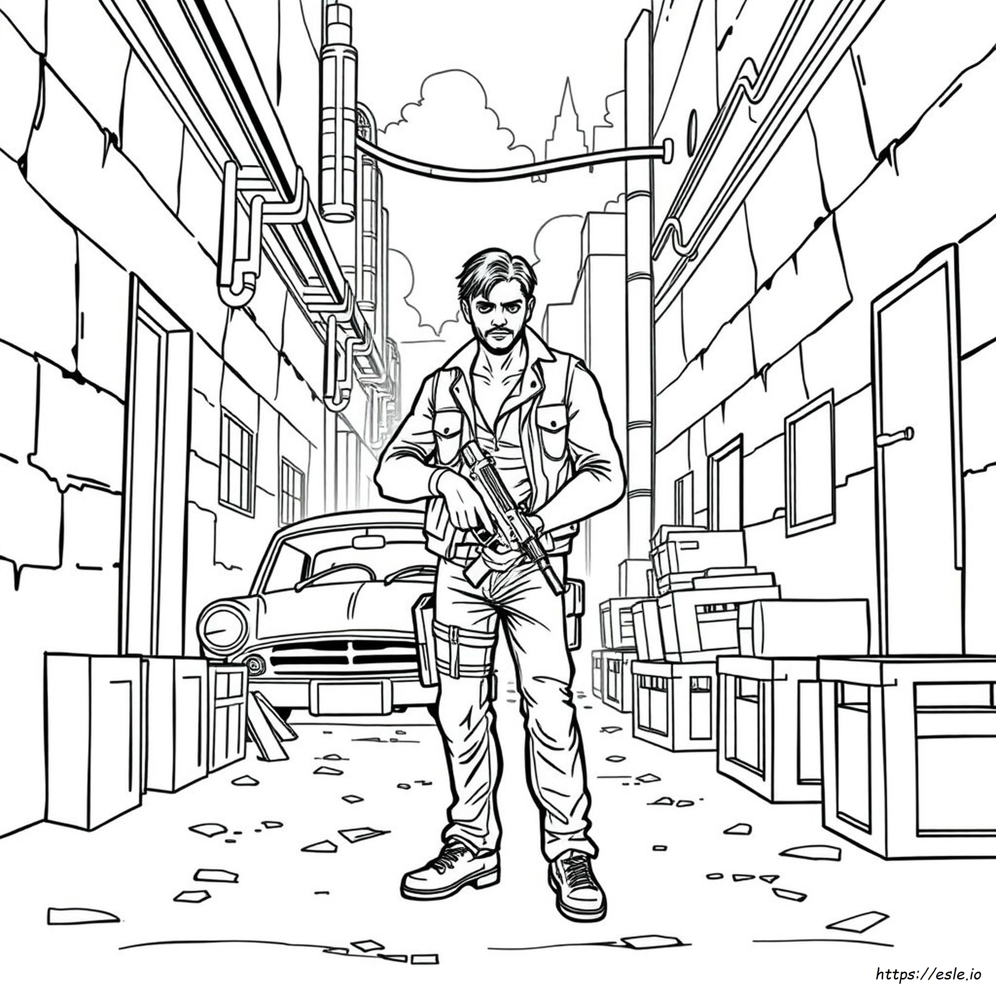 Leon Kennedy Coloring Pages