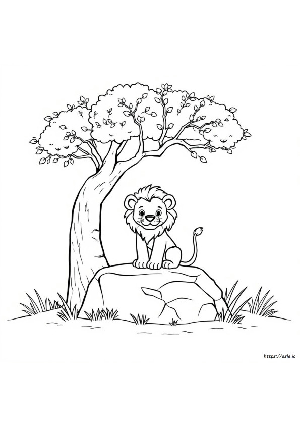 Sevimli Aslan Boyama