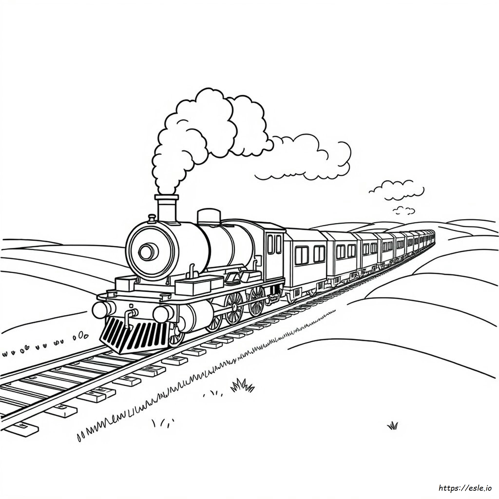 Steam Train Colouring Pages