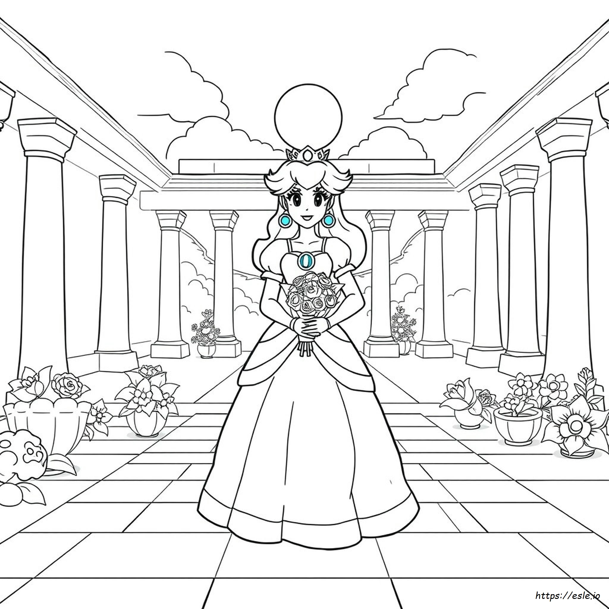 Princess Peach Dress Coloring Page