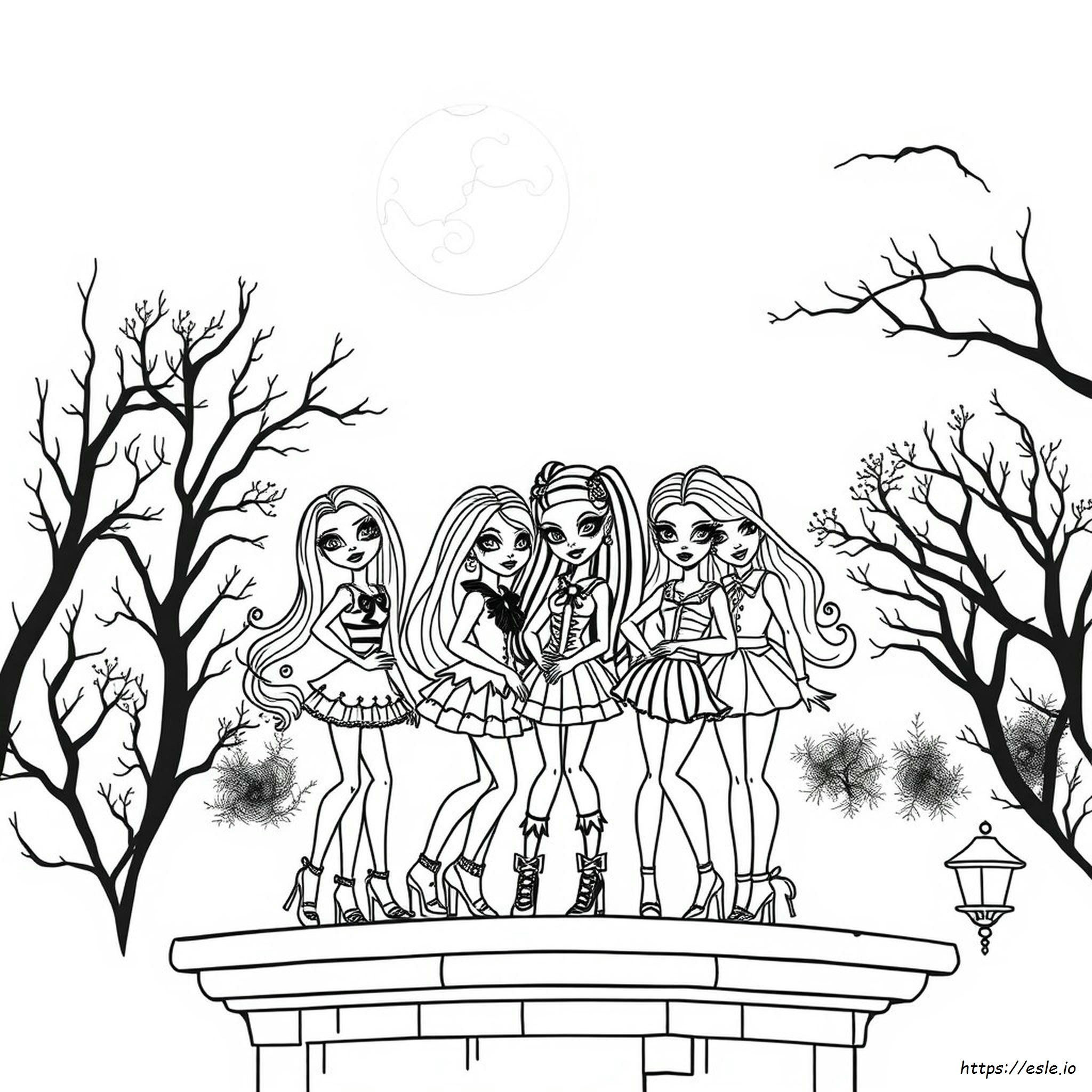 Monster High Schwarz Und Weiß Ausmalbilder