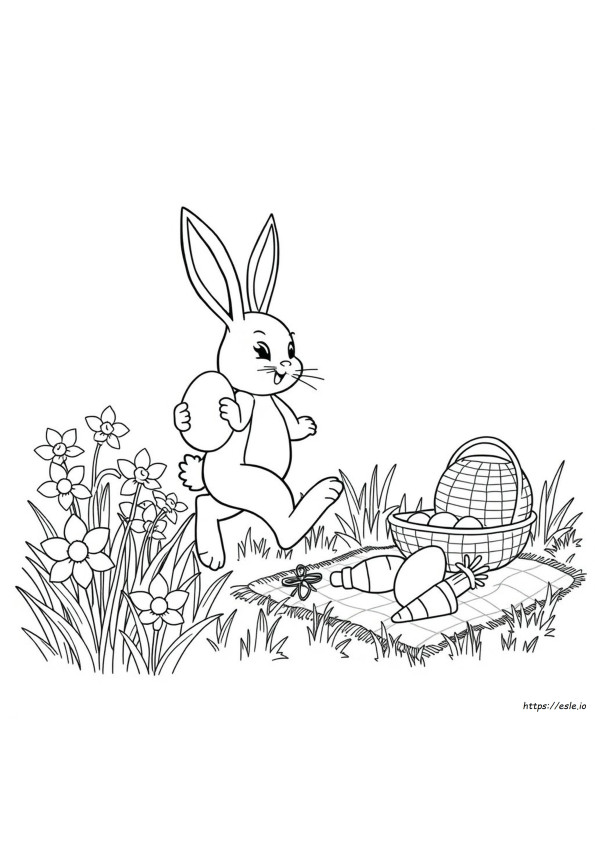 Coloring Pages Of The Easter Bunny