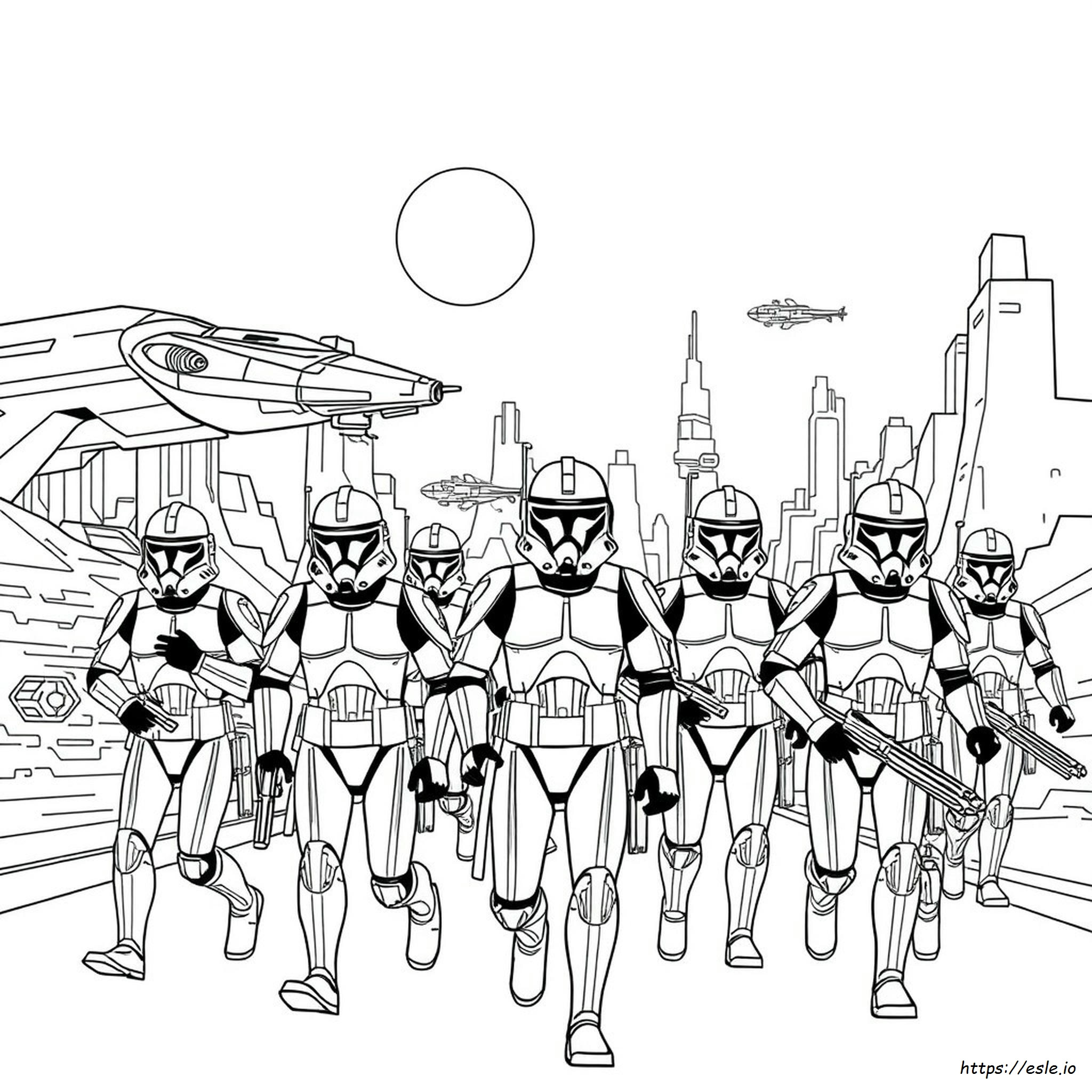 Unleash The Power Of Star Wars With The Clone Wars Coloring Page