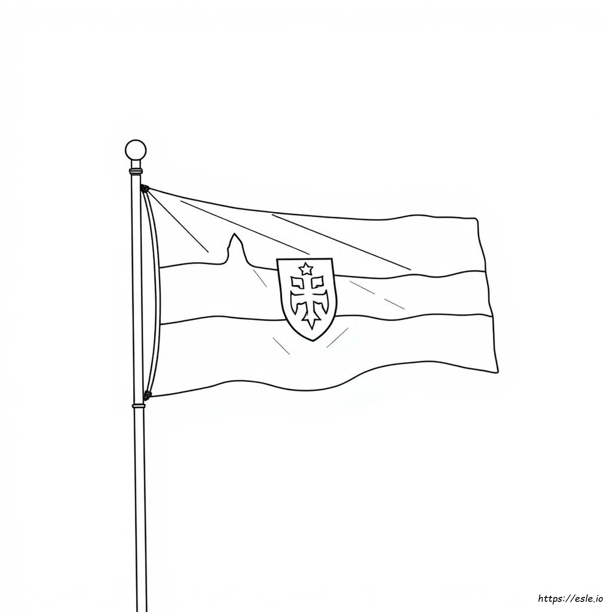 Slovakia Flag Coloring Page