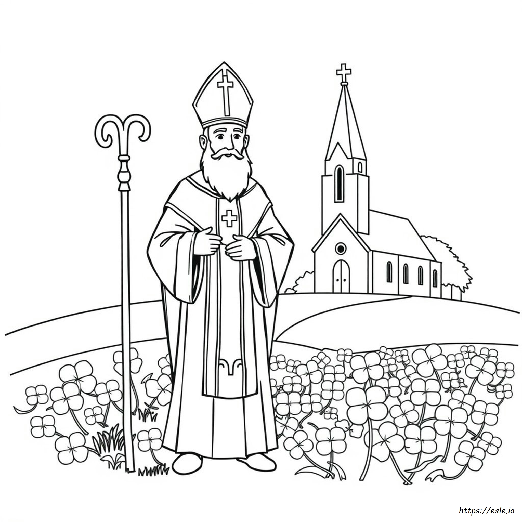 Catholic St Patrick Coloring Page
