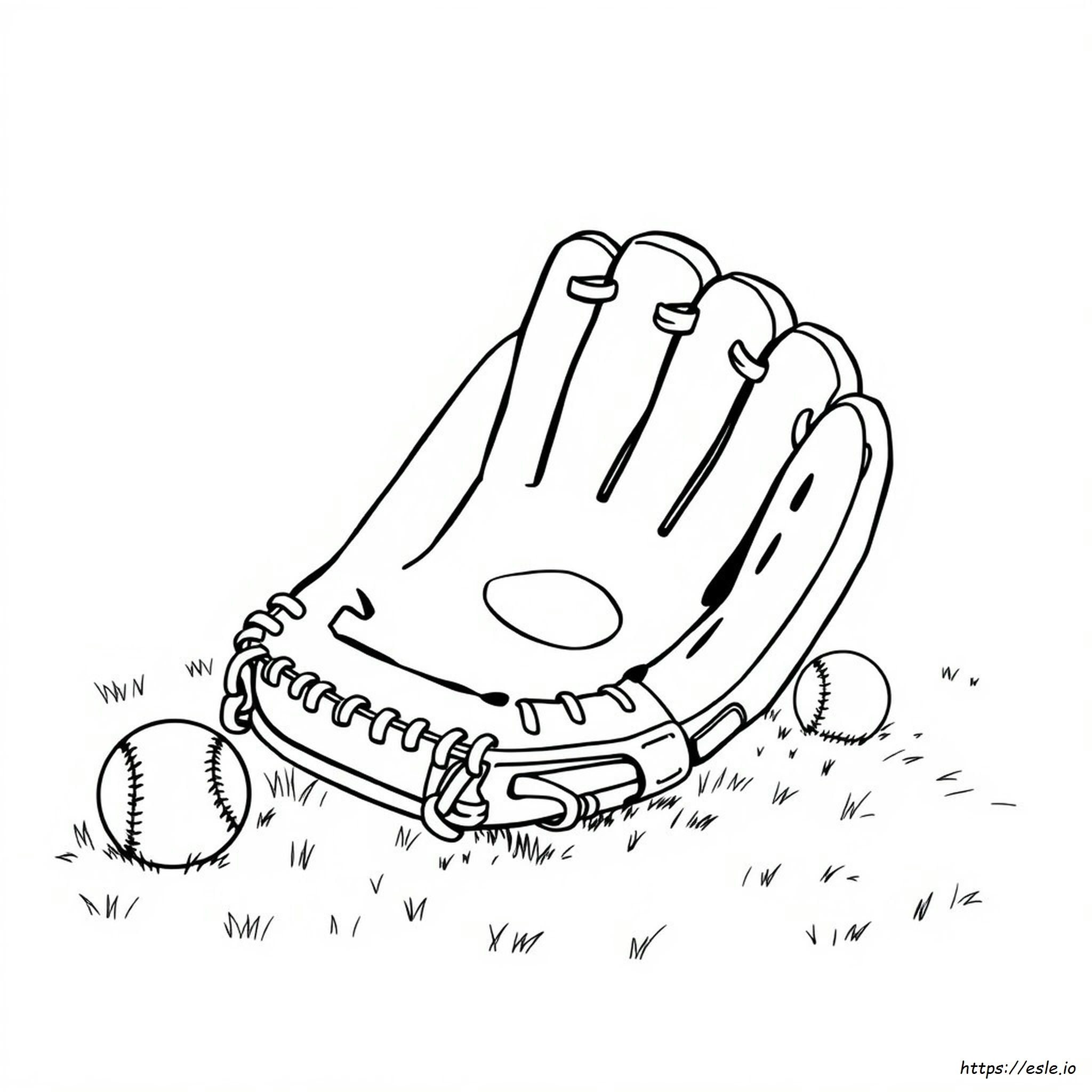 Baseball Glove Coloring Page