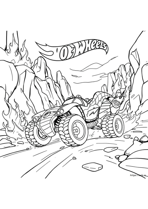 Hot Wheels Dragon Blaster Coloring Page