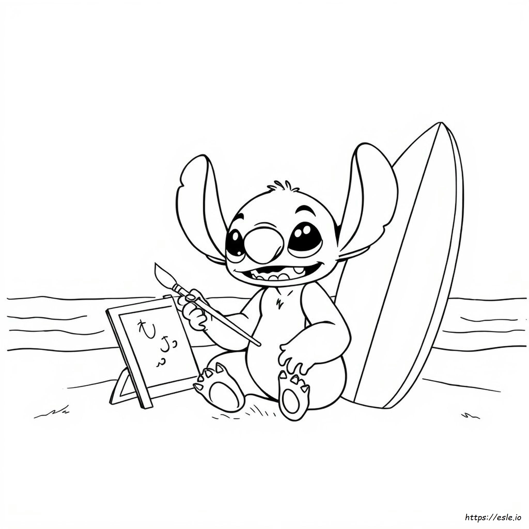 Stitch Colouring In Printable