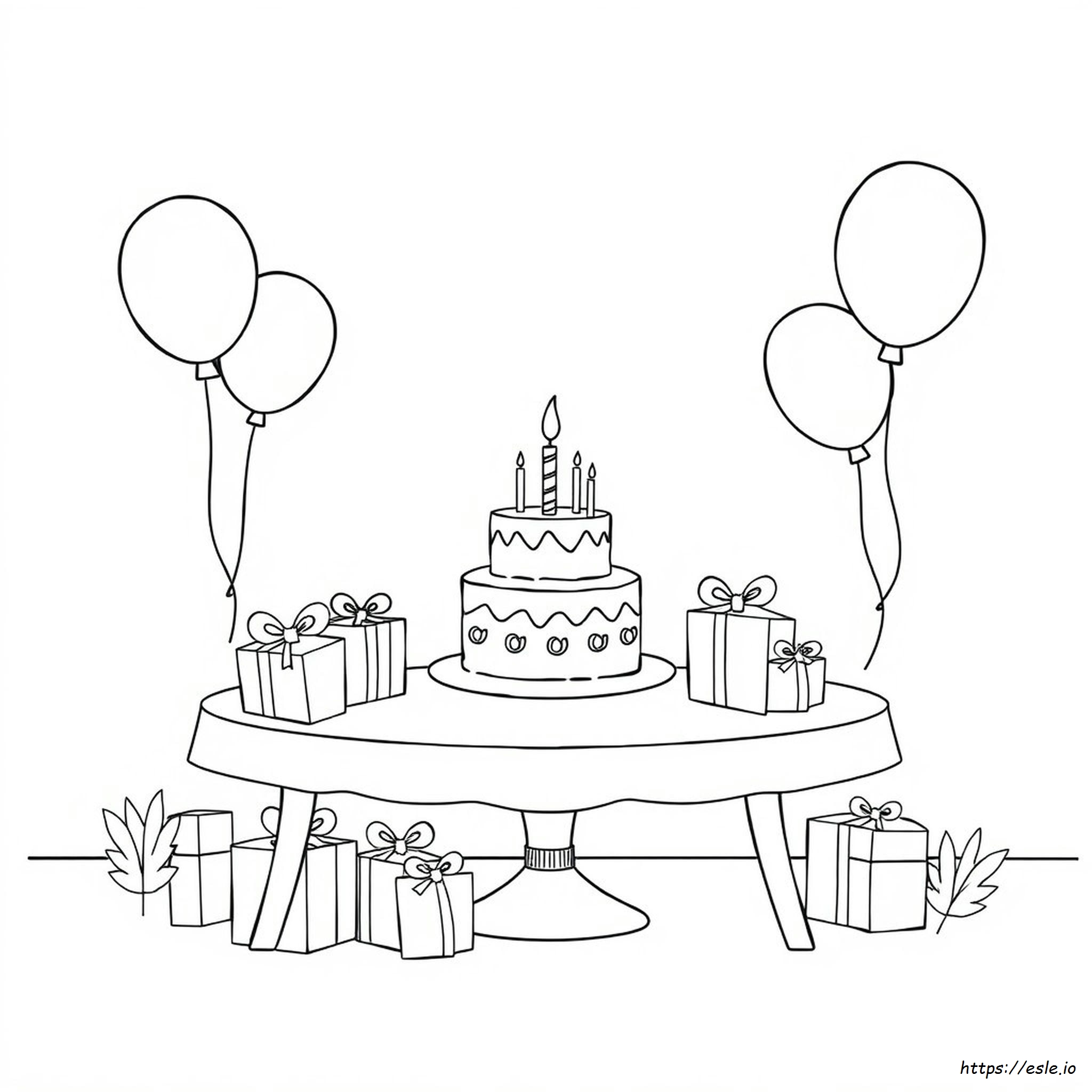 Birthday Invitation Coloring Page