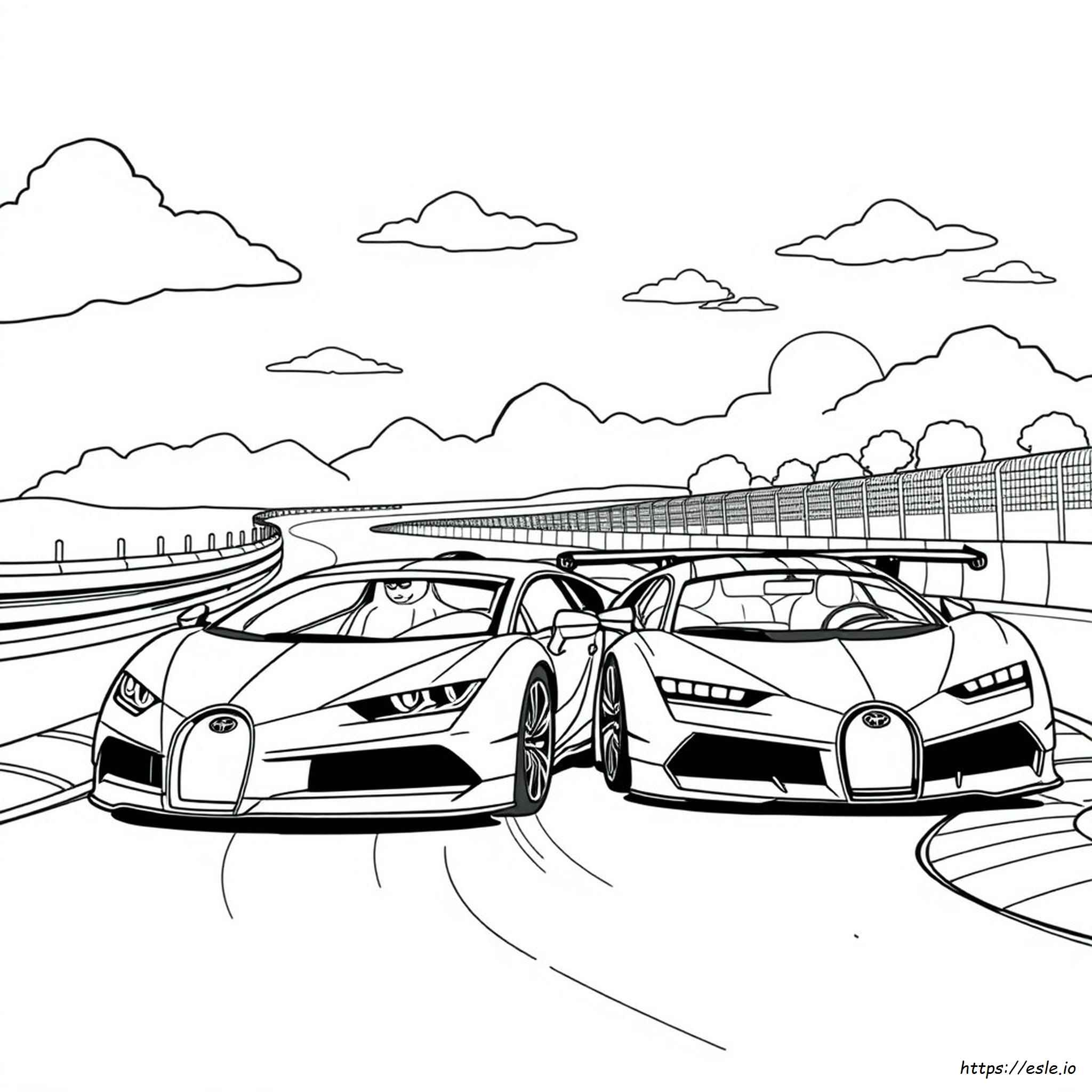 Lamborghini Bugatti Coloring Page
