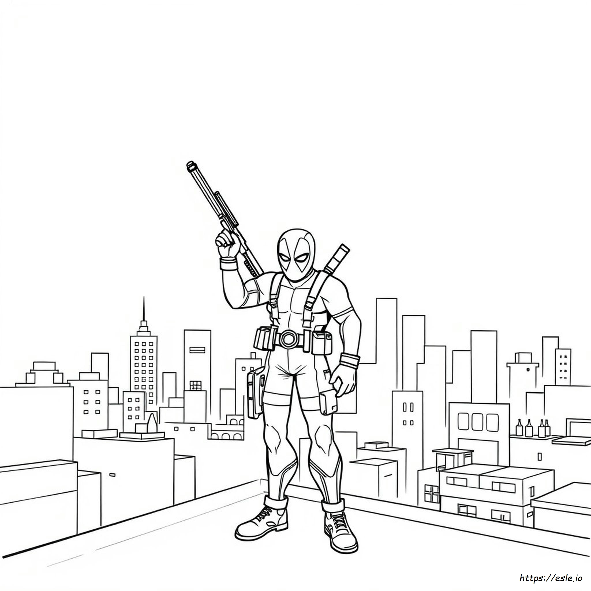 Coloriage Deadpool À Imprimer