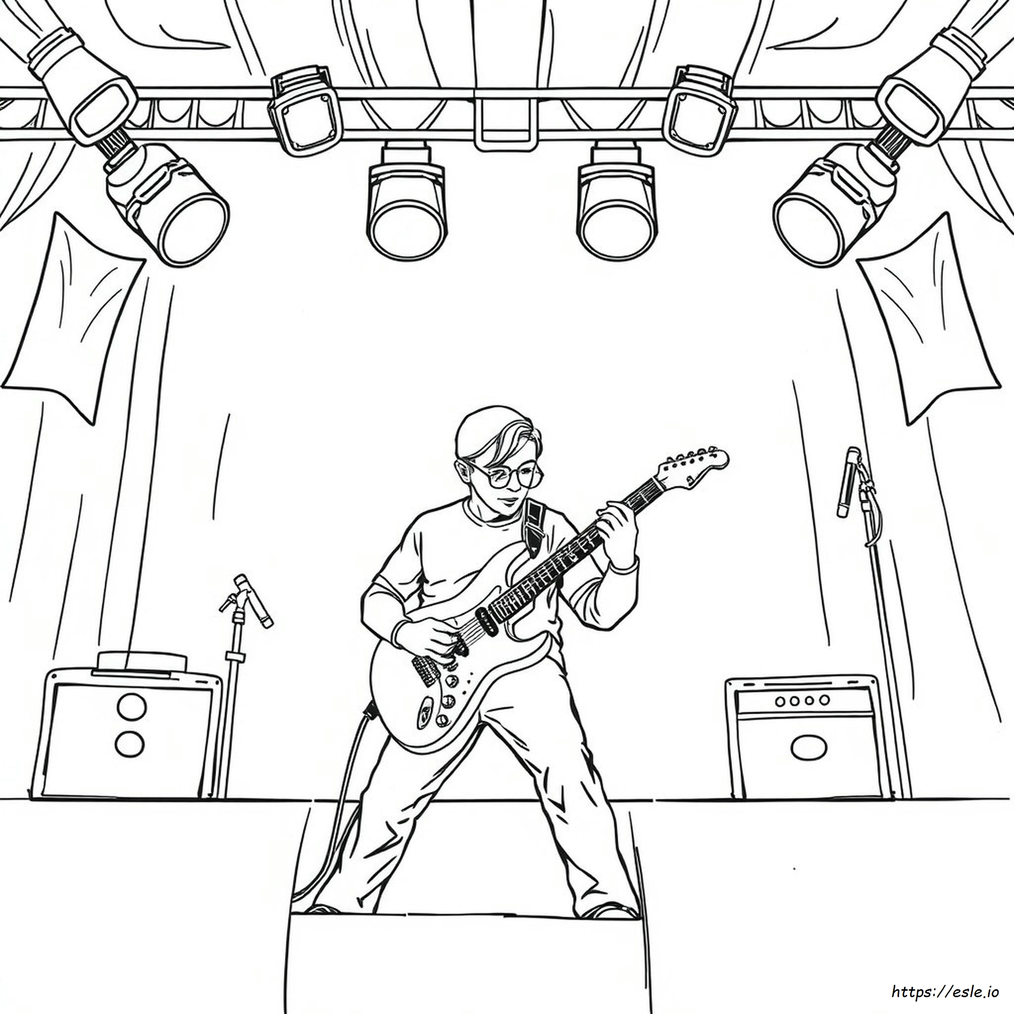 Electric Guitar Colouring Pages