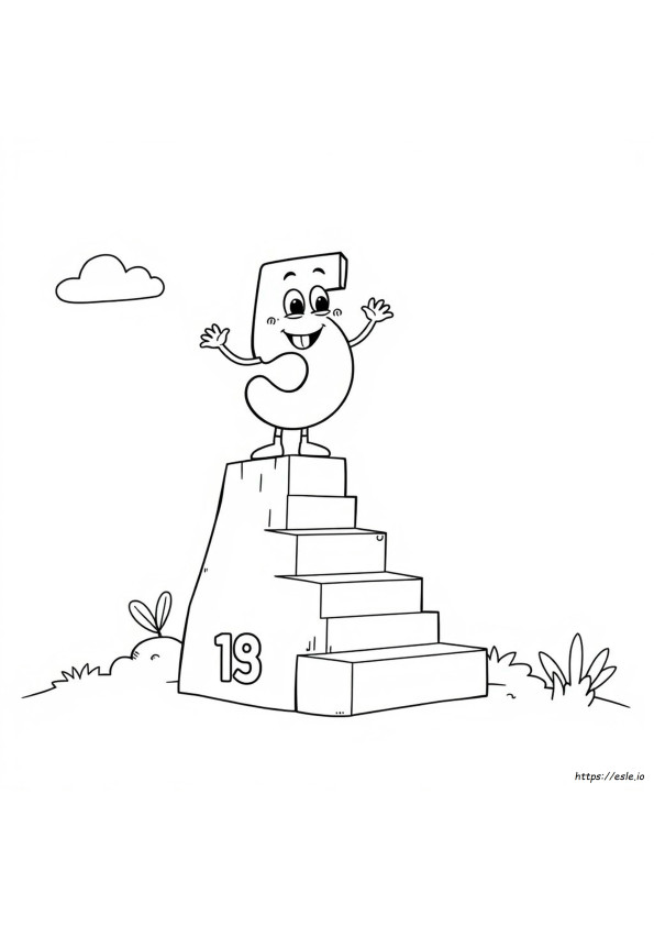 Number 5 Coloring Sheet