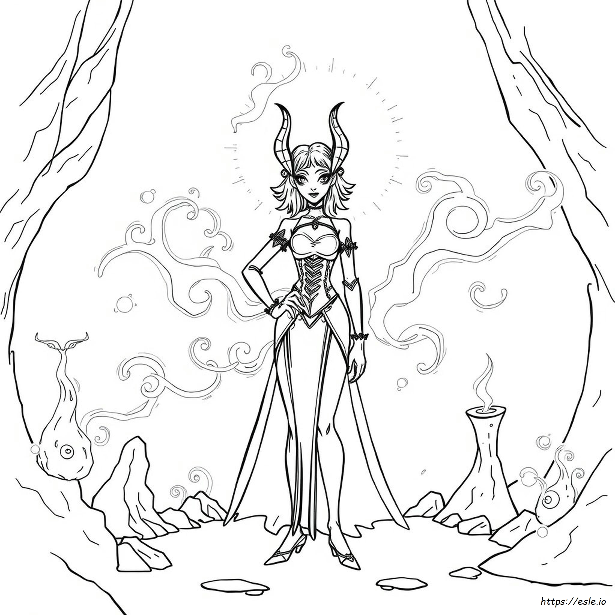 Descendants 3 Coloring Pages Audrey Evil