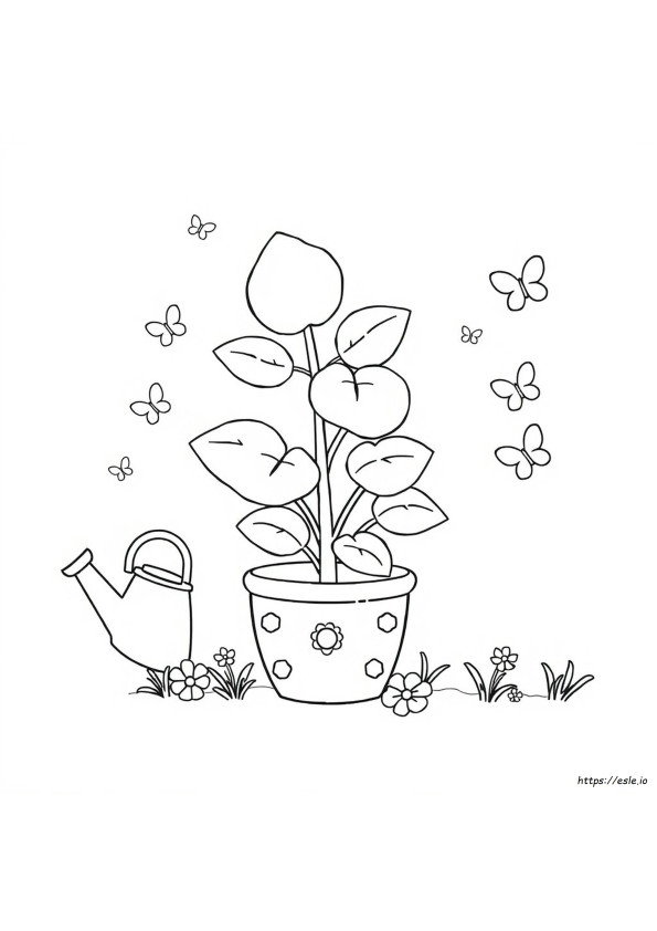 Kawaii Plant Coloring Pages