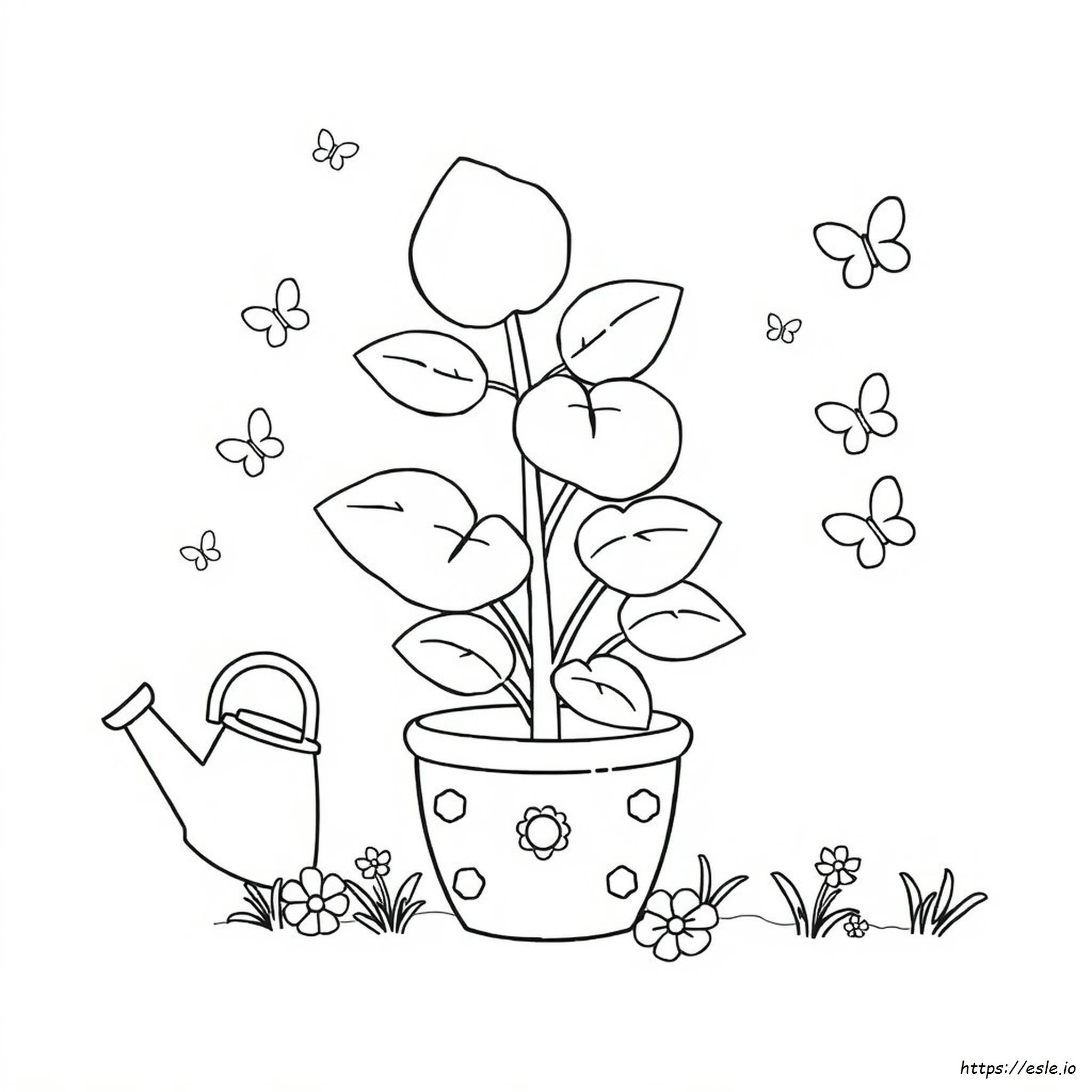 Kawaii Plant Coloring Pages