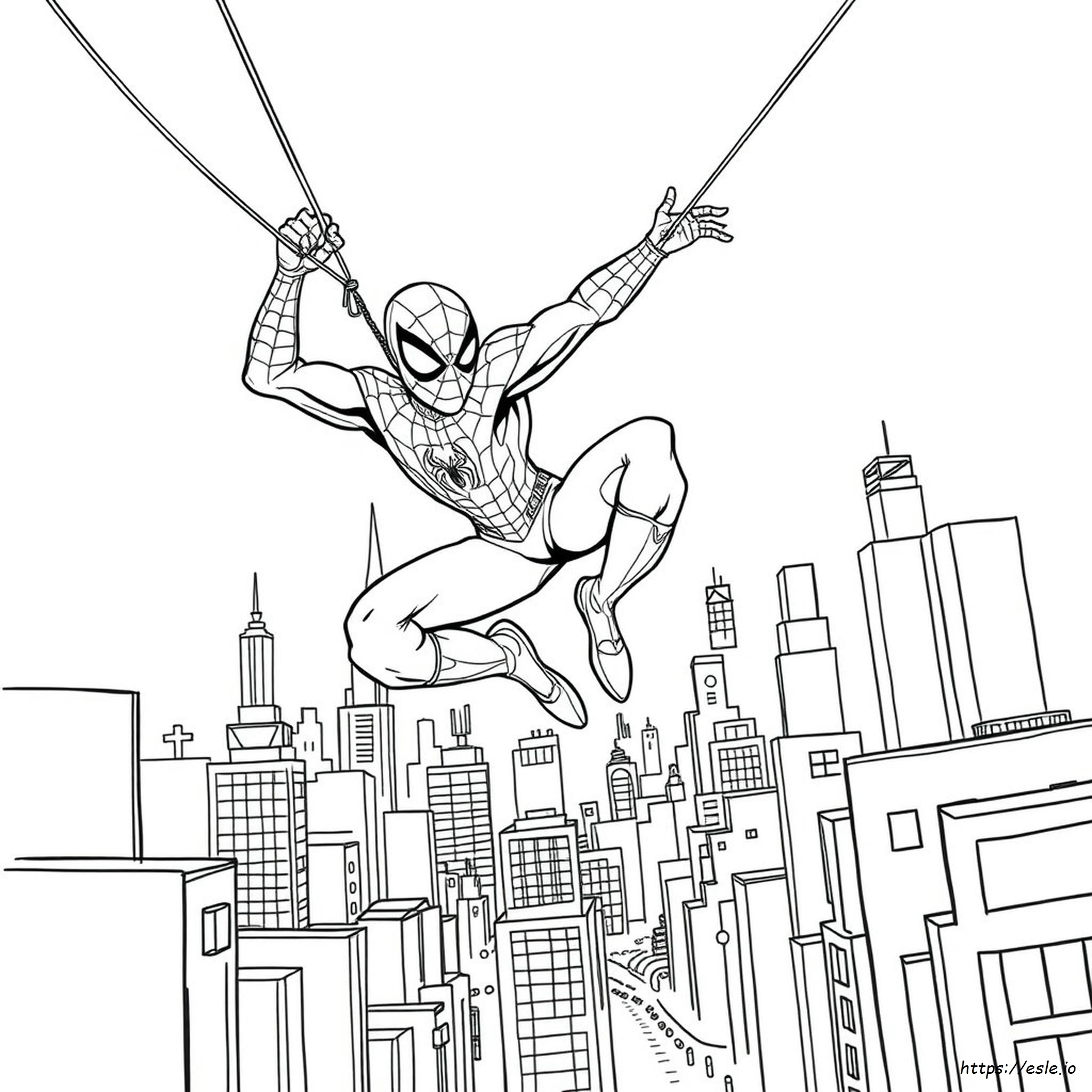 Spiderman Melawan Gambar Mewarnai