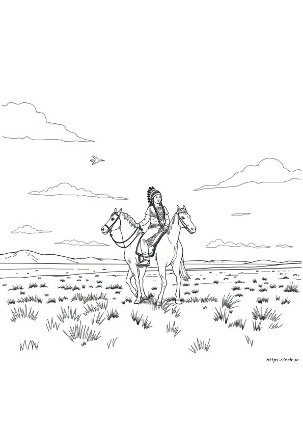 Pagini De Colorat Apache Indiana