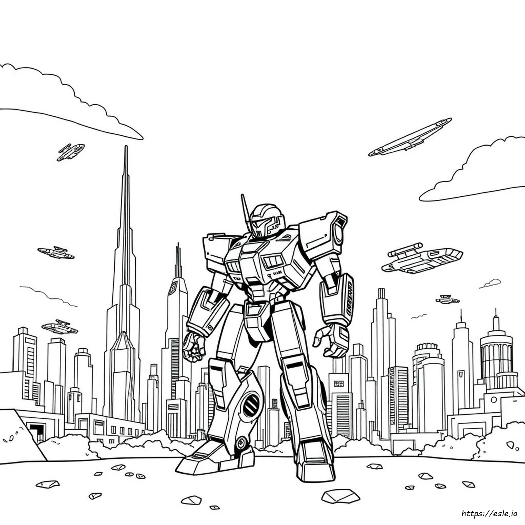 Mech Colouring Pages