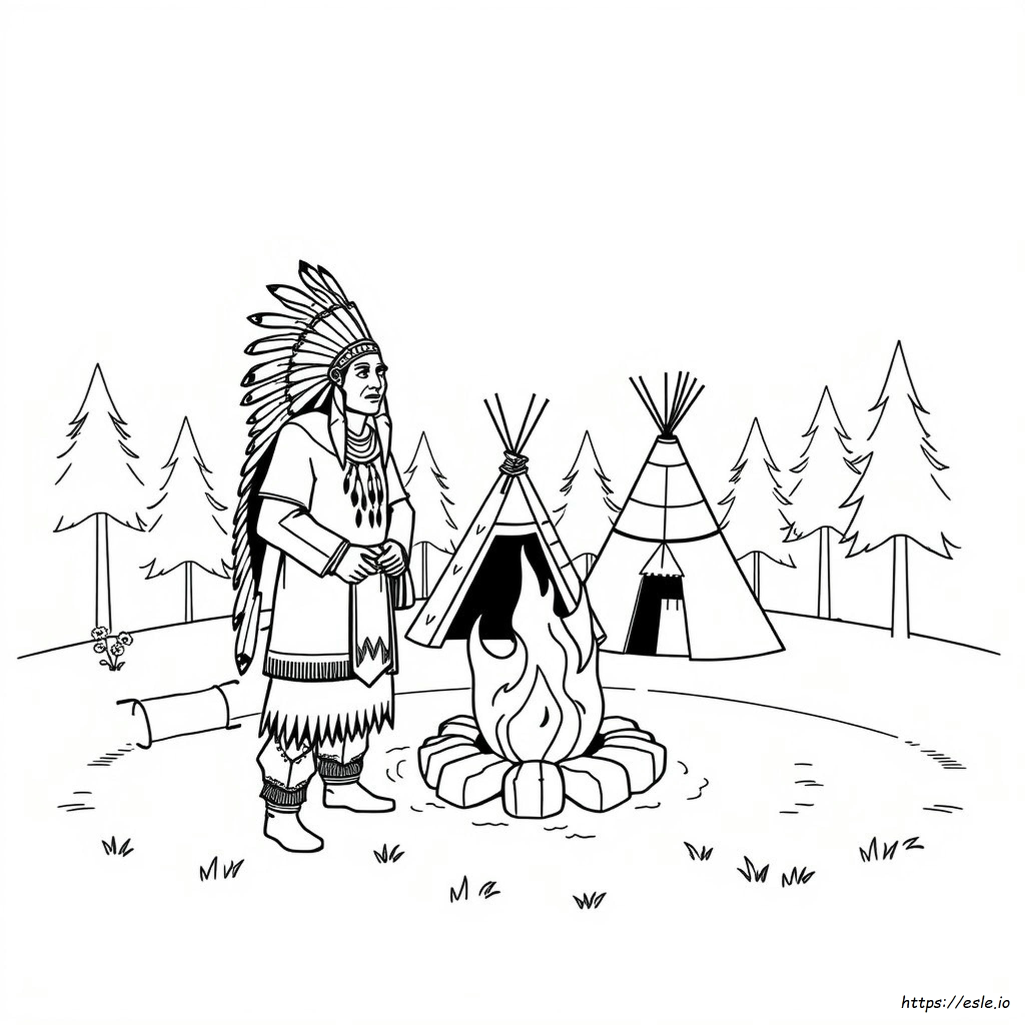 Native American Printable Coloring Pages