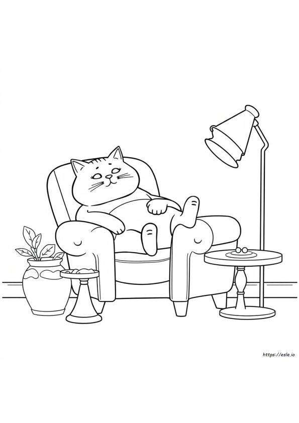 Coloring Pages Of Fat Cats