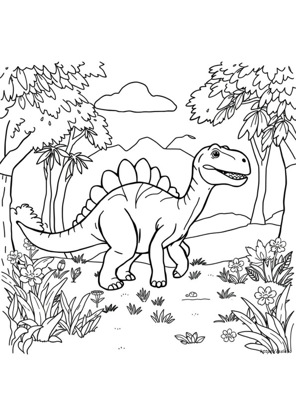 Ilmaiset Dinosaurus Värityskuvat